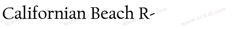 Californian Beach R字体转换 Californian Beach R字体转换